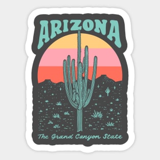 Arizona Saguaro Desert Cactus The Grand Canyon State Sticker